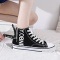 Design Sense High Top Canvas Shoes 2023 Autumn New Versatile Board Shoes Simple Side Zipper Women's Shoes Woman Designer Shoes