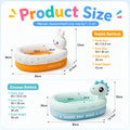 1PC Portable Inflatable Baby Bath Tub, Newborn Children Household Folding Bathtub, Sitting & Lying Position Baby Bathtub