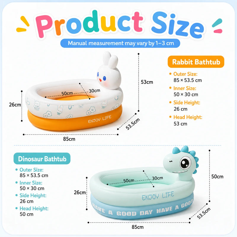 1PC Portable Inflatable Baby Bath Tub, Newborn Children Household Folding Bathtub, Sitting & Lying Position Baby Bathtub