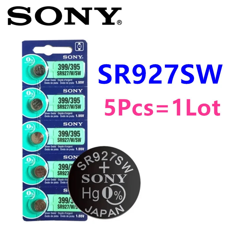 5Pcs Original Sony 337 SR416SW 364 SR621SW 371 SR920SW 377 SR626SW 379 SR521SW 395 399 SR927SW Button Batteria Coin Cells