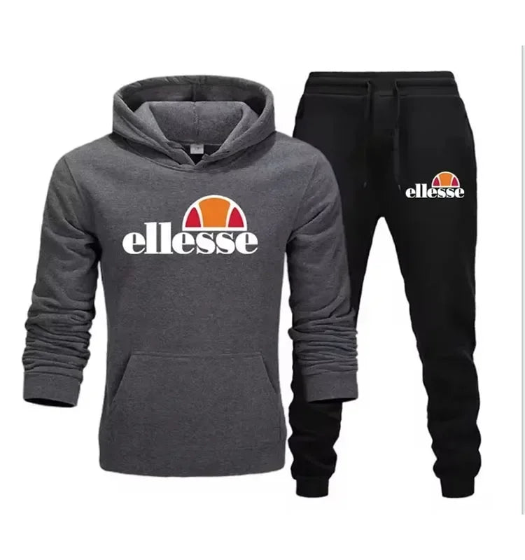 Trendy Hoodie Set Autumn Campus New Stripe Printed Casual Pants, Essential for Men - View 7 | SAMAG