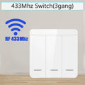 Tuya WiFi Smart Switch 433Mhz Relay Receiver Wireless 1/2/3 Gang 86 Wall Panel Switch APP Control Works with Alexa Google Home