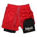 Men's Compression Gym Shorts 2 in 1 Double-deck Sports Pants Quick Drying Basketball Fitness Jogging Bottom Men's Sportswear