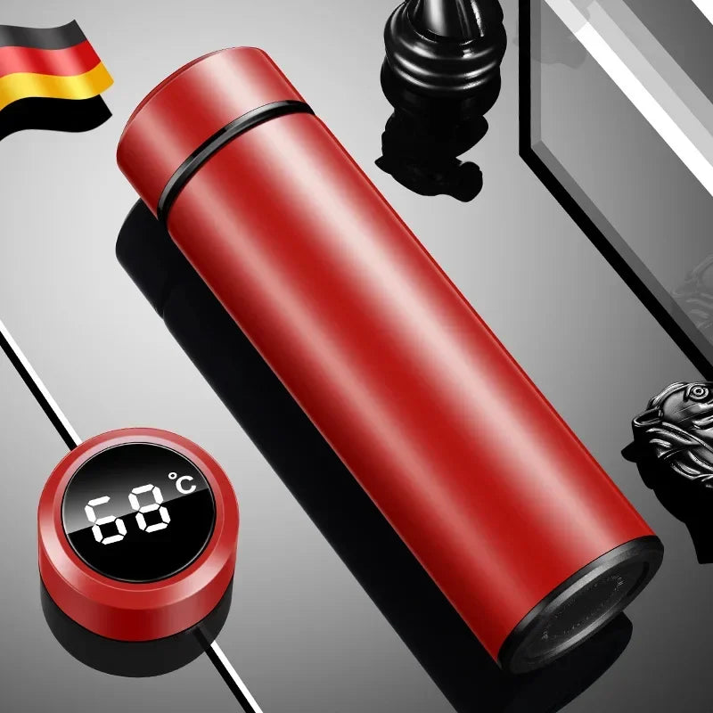 500ml Stainless Steel Thermos Cup with Temperature Display Outdoor Vacuum Insulated Divided Bottle Travel Mug Fathers Day Gift