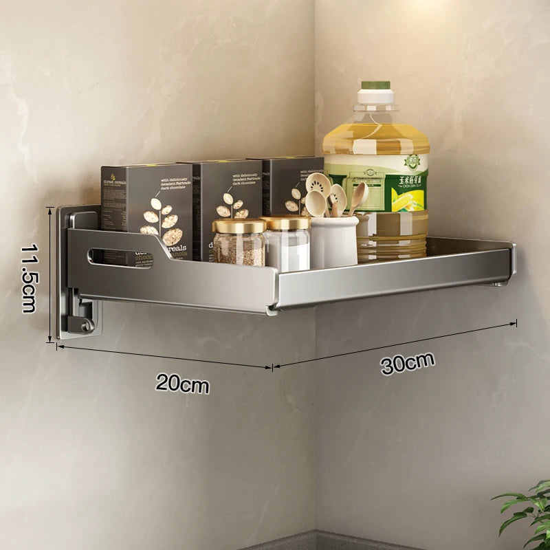 Wall Mounted Kitchen Utensils Organizer Home Spice Rack Box Jar Dish Drying Shelves Storage Supplies - View 14 | SAMAG