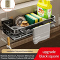 No Drill Adhesive Type Kitchen Organizer Kitchen Shelf Cleaning Cloth Storage Draining Rack Household Detergent Sponge Rack