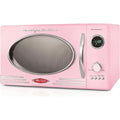 2026 hot sale l L Retro Countertop Microwave Oven, 800-Watt, 0.9 Cu Ft - 12 Pre-Programmed Cooking Settings - Digital Clock, Kit