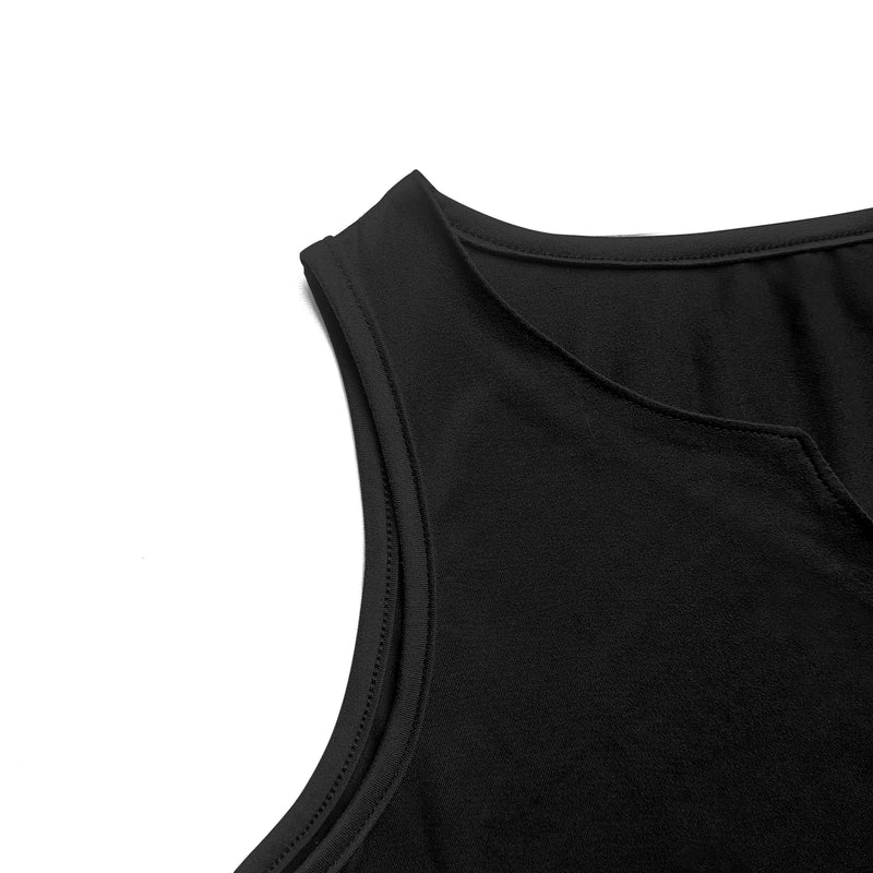 Casual Women's Sleeveless V Neck Tank Top Loose Fit Lightweight Breathable Blouse for Summer Beach Vacation Office Daily Wear