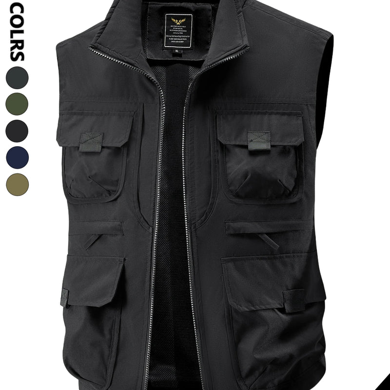 Men's Casual Work Vest, Windproof and Heat-Retaining, Suitable for Daily Commuting, Outdoor Travel, Workwear Matching, Layering at Home, Street Style, Short Trips