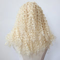 Blonde Black Color Top Braided with Curly End Wig Synthetic Lace Front Wig 13x4inch Long Curly Wig Lace Front Synthetic Wig
