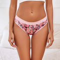 Teens Period Panties Printed Floral Fabric Girls Cotton Underwear 4-Layer Leakproof Heavy Flow Menstrual Panties Briefs