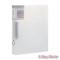 Clear Plastic Files A4 Binder 2-Rings Folder For Documents A4 Paper File Organizer 2-Ring Binder A4 Filing Cabinet