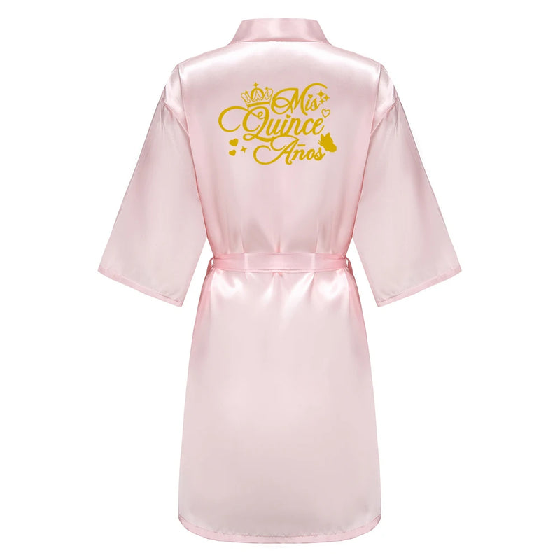 Mis Quince Años Quinceañera Robe Birthday Party Bathrobe | SAMAG