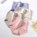 4Pcs Women'S Cotton Panties High Waist Body Shaper Underwear Plus Size M-5XL Sexy Ladies Briefs Breathable Solid Female Lingerie
