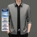 High End Anti Wrinkle Mature Men Business Dad's Outfit Casual Blazer Jacket Autumn Windbreaker Middle Aged Executive Coats