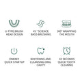 Professinal Portable 360 Degree U Shape Sonic Toothbrush Oral Cleansing Brush Sonic Automatic Electric Toothbrush