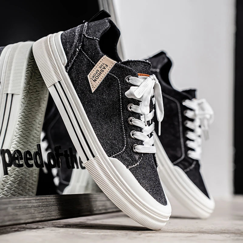 Canvas shoes, men's sports casual shoes, skate shoes, trendy street shoes, fashionable walking shoes
