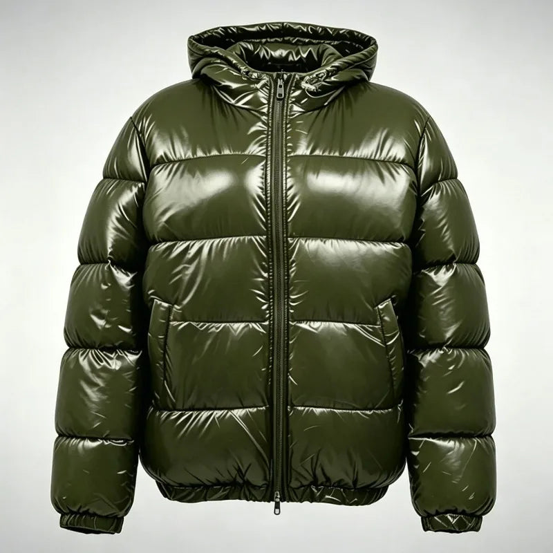 Europe America Stock Winter Men Hooded Cotton-padded Warm Jackets Cotton-padded Jackets Cotton-padded Coats and Men's Outerwear