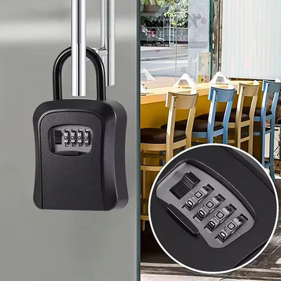 Key Lock Box Portable Combination Lockbox Wall - Mounted Storage For House Safe Security | SAMAG