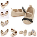 Spring and Autumn Baby Apricot Princess Shoes 0-12 Months Non-Slip Soft Sole Walking Shoes