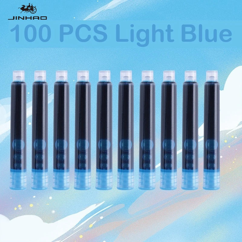 500/12 PCS JINHAO 12 Colors 3.4mm Non carbon Fountain Pen Ink Universal Sac Cartridges Refills School Office Supplies Stationery