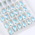 8x13mm Teardrop Crystal Sew On Rhinestone With Silver - View 13 | SAMAG