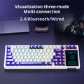 AULA L99 Intelligent Screen Mechanical Keyboard Bluetooth Wireless Tri-mode Night Gaming Laptop Keyboard 8000mAh Raindrop Switch