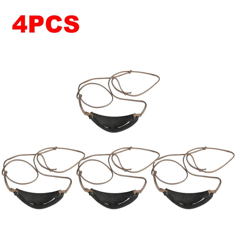 1-4PCS Old-Fashioned Slingshot Leather Throwing Sling Handmade Shepherd Shot Rope Strap For Outdoor Hiking Hunting Accessories