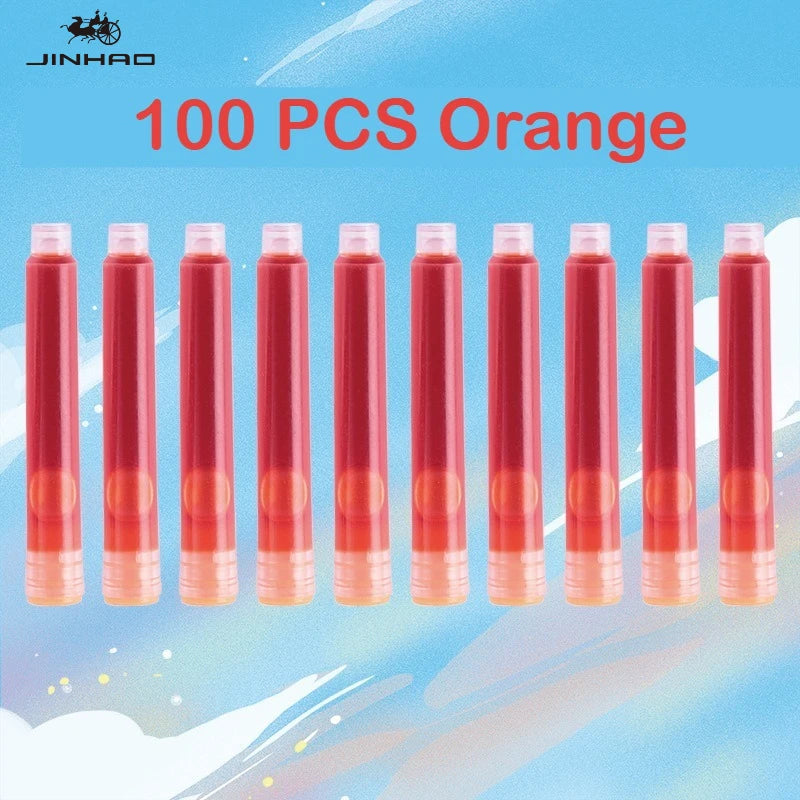 500/12 PCS JINHAO 12 Colors 3.4mm Non carbon Fountain Pen Ink Universal Sac Cartridges Refills School Office Supplies Stationery