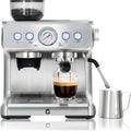Stainless Steel Espresso Machine with Grinder 20 Bar ＆ 2.8l Removable Tank