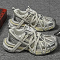 Men's Lace Up Street Sneakers Niche Thick Splicing Mixed Color Sports Shoes Arrival Vulcanization Shoes Punk Breathable Women