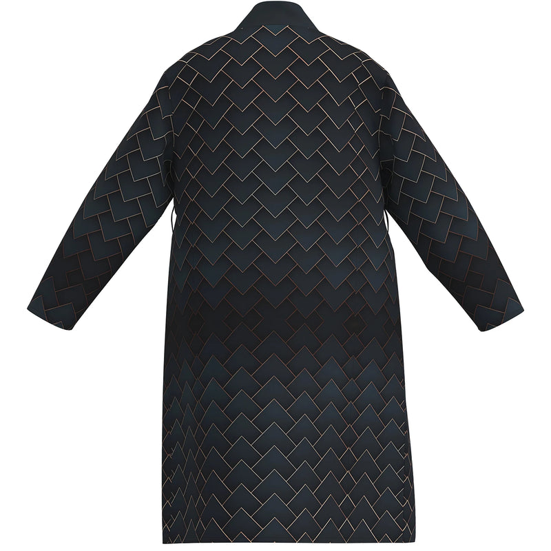 2026 new men's home robe 3D digital full-print casual bathrobe spring and summer thin quick-drying home robe with belt can be wo