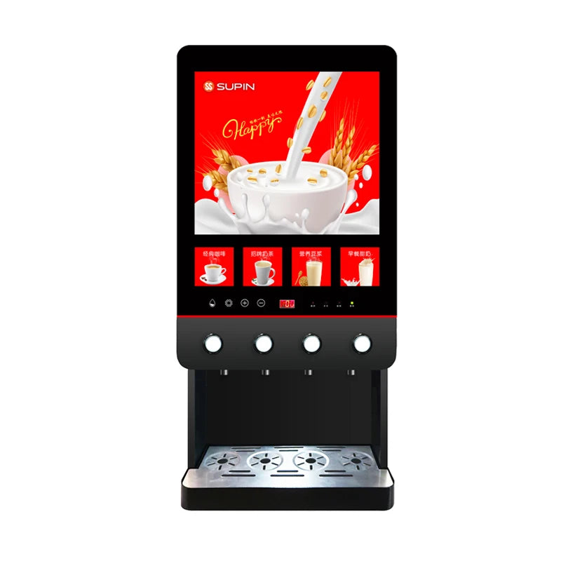 Commercial Milk Tea Vending Machine  Four Flavors Instant Coffee Maker Fully Automatic Soy Milk Machine For Coffee Shop