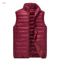 Men Winter Down Vests Mens waterproof Fashion Casual Down Sleeveless Vest Jackets Mens Autumn Couple Lightweight Work Waistcoat
