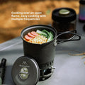 MOUNTAINHIKER Ultralight Portable Alcohol Stove Set with Pot, Camping Cookware Set, Windproof Integrated Cooking Kit for Hiking