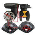 1 pair A19 DIY Replacement Luggage Wheels Repair Accessories Mute Brake Wheel