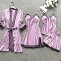 /Set Women's Sexy Lace Pajamas Fashion V-Neck Gown | SAMAG