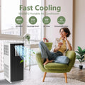 8000 BTU Portable Air Conditioner 3 in 1 Cool Dry Fan Portable AC Unit with Sleep Mode 24H Timer Remote Control Complete Window Vent Kit Portable Air Conditioner for Bedroom Apartment Up to 350 Sq Ft