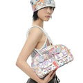 Kawaii Y2K Graffiti Handbag for Women Cute Star Strap Boston Bag Retro Manga Shoulder Bag Vintage Aesthetic Small Underarm Bag