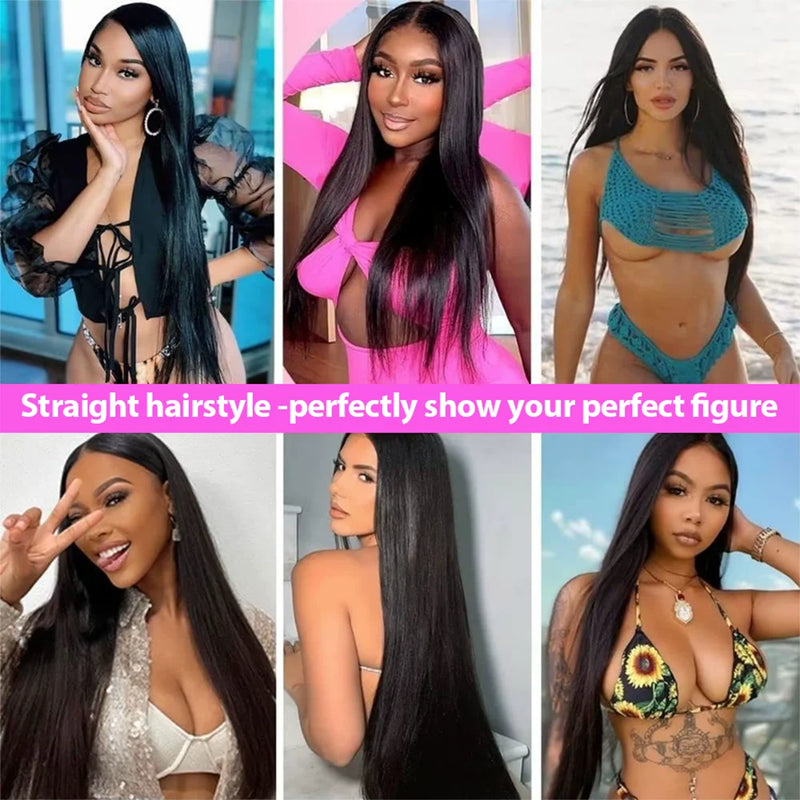 Wear And Go 5x5 Straight Glueless Wig 100% Human Hair Wig 13x6 Lace Front Human Hair Wig Brazilian 13x4 Lace Front Closure Wigs For Black Women Preplucked