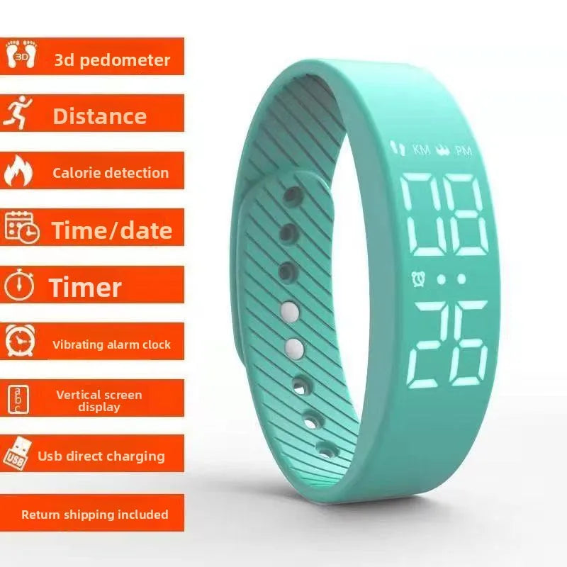 Casual Fashion Digital Watch Male Female Middle High School Student Waterproof Silent Vibration Alarm - Visuel 8 | SAMAG