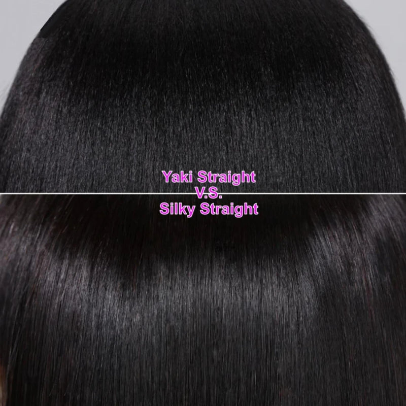 UNice Hair Yaki Straight Human Hair Bundles 100g Per Bundle 100% Human Hair Sew In Weaves 8-26 Inch Natutral Color 1/3/4 Bundles