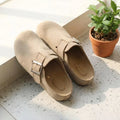 Mules Suede Platform Slippers Woman Adjustable Buckle 2026 Luxury Women's Shoes Clogs Indoor Outdoor Sandals Arch Support Slides