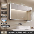 Minimalist Modern Arc-shaped Smart Bathroom Mirror Cabinets Home Furniture Wall-mounted Bathroom Mirror Cabinet with Lighting b