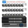 XMEYE 32CH 4K Security Camera System 8MP POE AI Camera 5MP Face Detection Outdoor Color Night Vision Video Surveillance NVR Set
