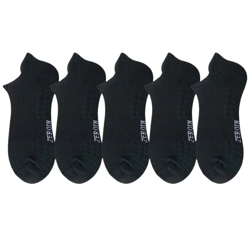 5Pairs Men's Cotton Sports Socks Breathable Sweat | SAMAG