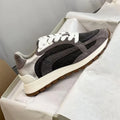 Women's Vulcanized Shoes Leather Beaded Casual Sneakers