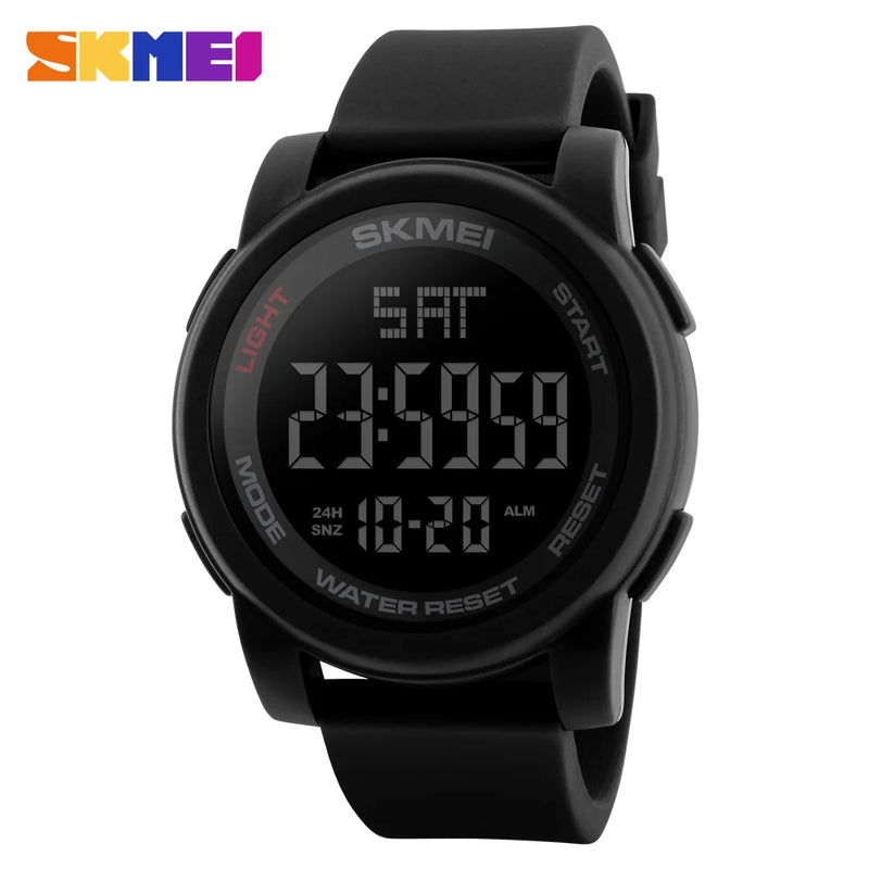 SKMEI Multifunction Back Light Display Countdown Sport Watches For Men Women Alarm 5Bar Waterproof Digital Electronic Wristwatch