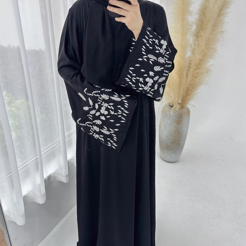 Turkey Emboridery Abaya for Women Dress Morocco Dubai Islam Vestidos Eid Muslim Arab Long Robe Ramadan Kaftan Abayas Jalabiya