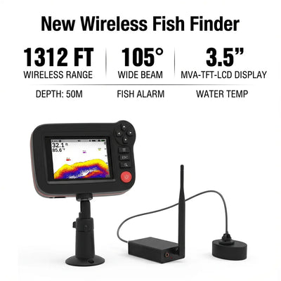 PUPOPAN New Wireless Fish Finder for Fishing Boats 1312 | SAMAG